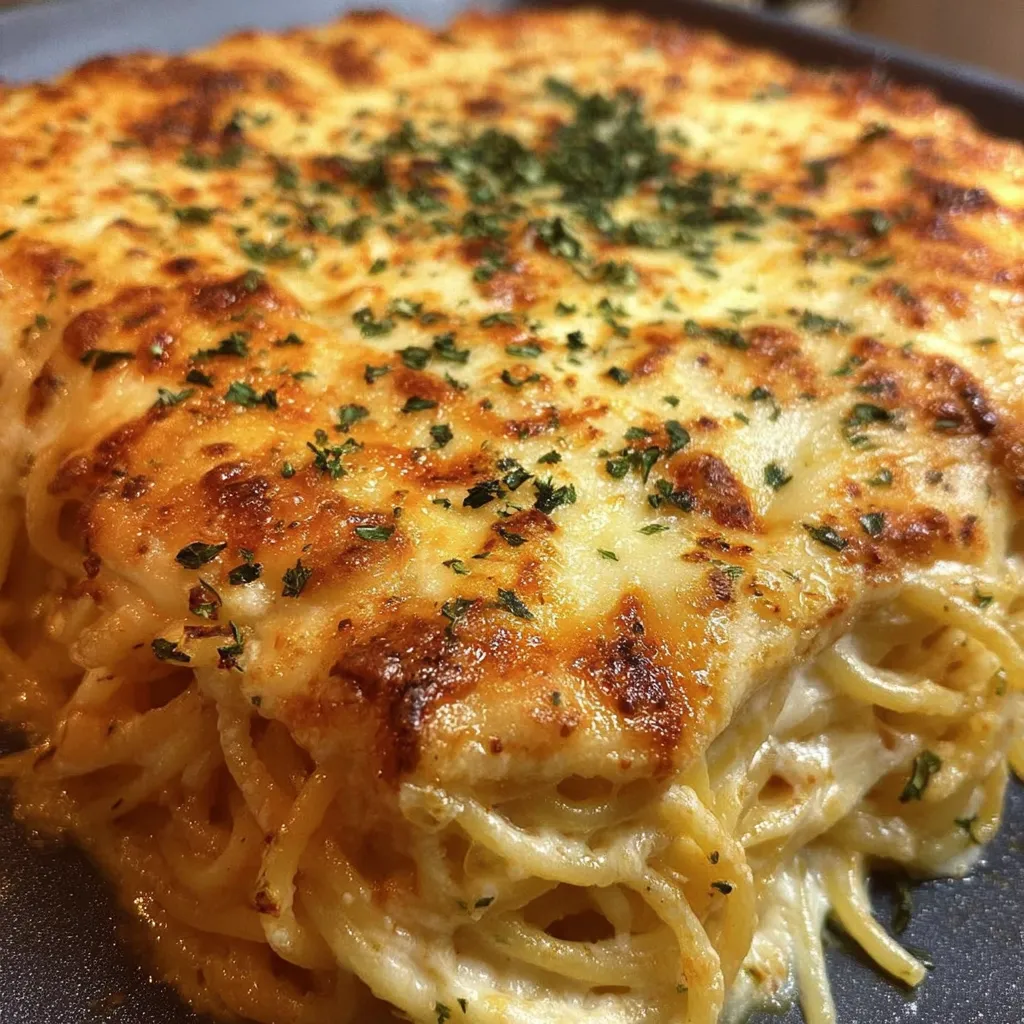 Ultimate Cream Cheese Spaghetti Casserole with Golden Bubbling Perfection - tertiary view